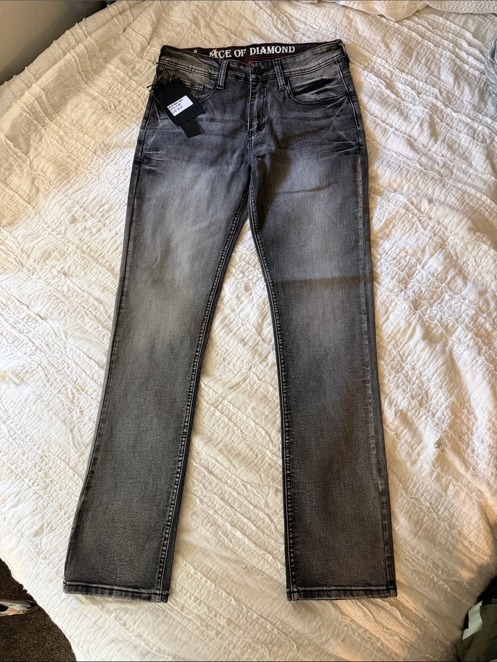 Men’s Gray Straight Jeans